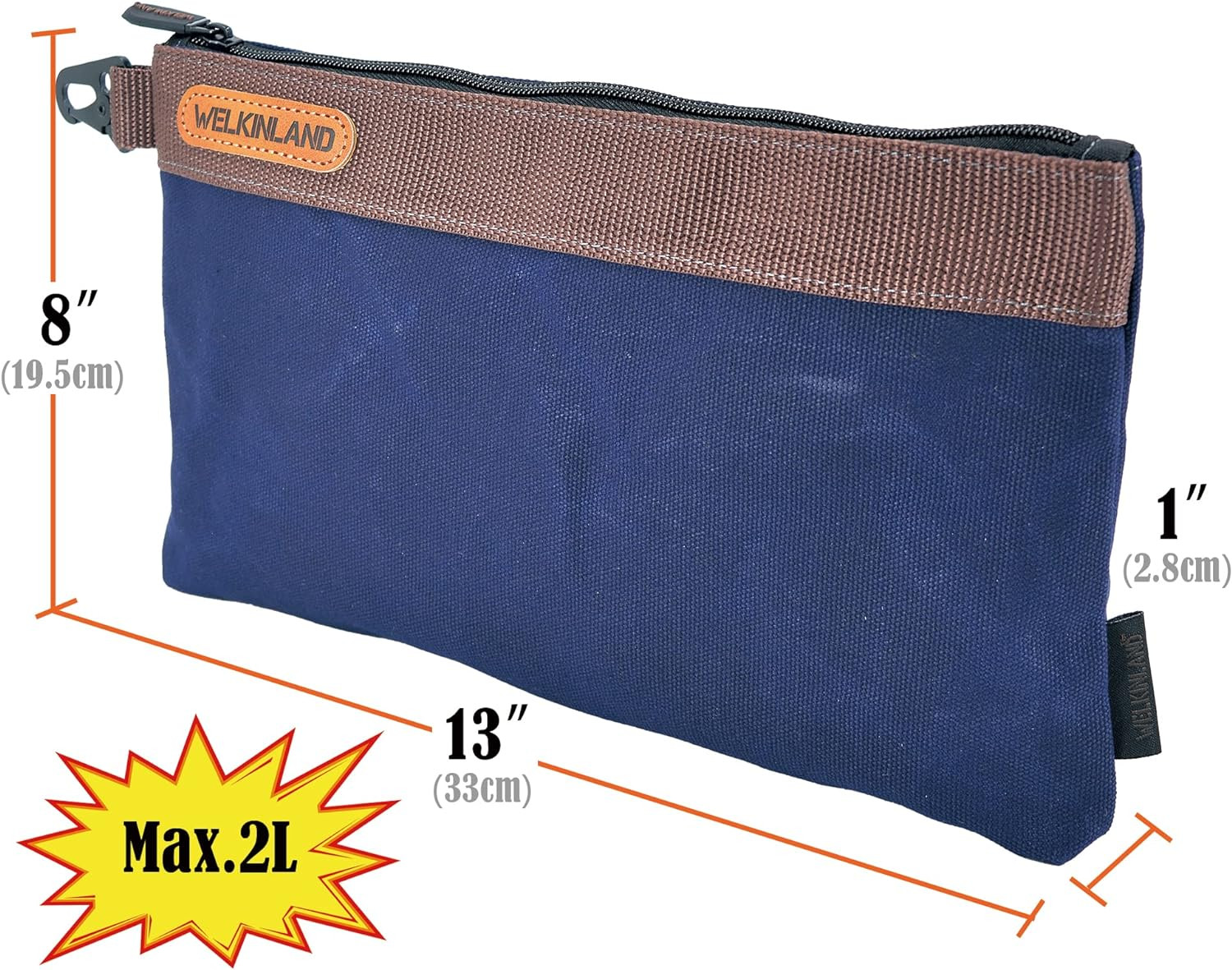 Heavy-Duty Canvas Tool Pouch, 4PCS Tool Pouches, 12″ Tool Pouch, Waxed Canvas Zi