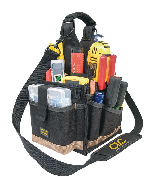 CLC 8×16 Polyester Tool Carrier 25 Pocket Black/Tan