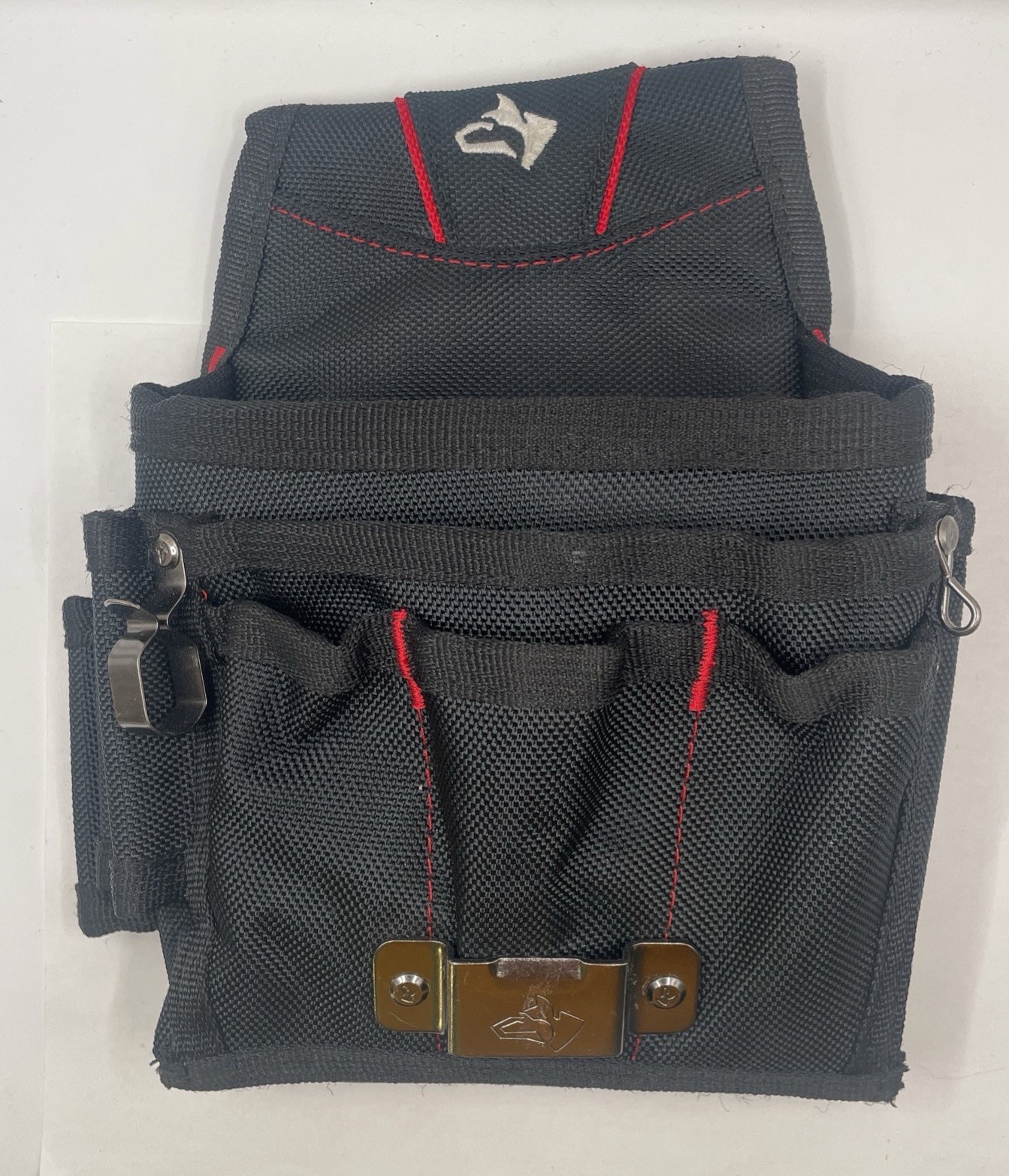 Husky Maintenance Tool Belt Pouch Nylon Polyester Black Back Flap