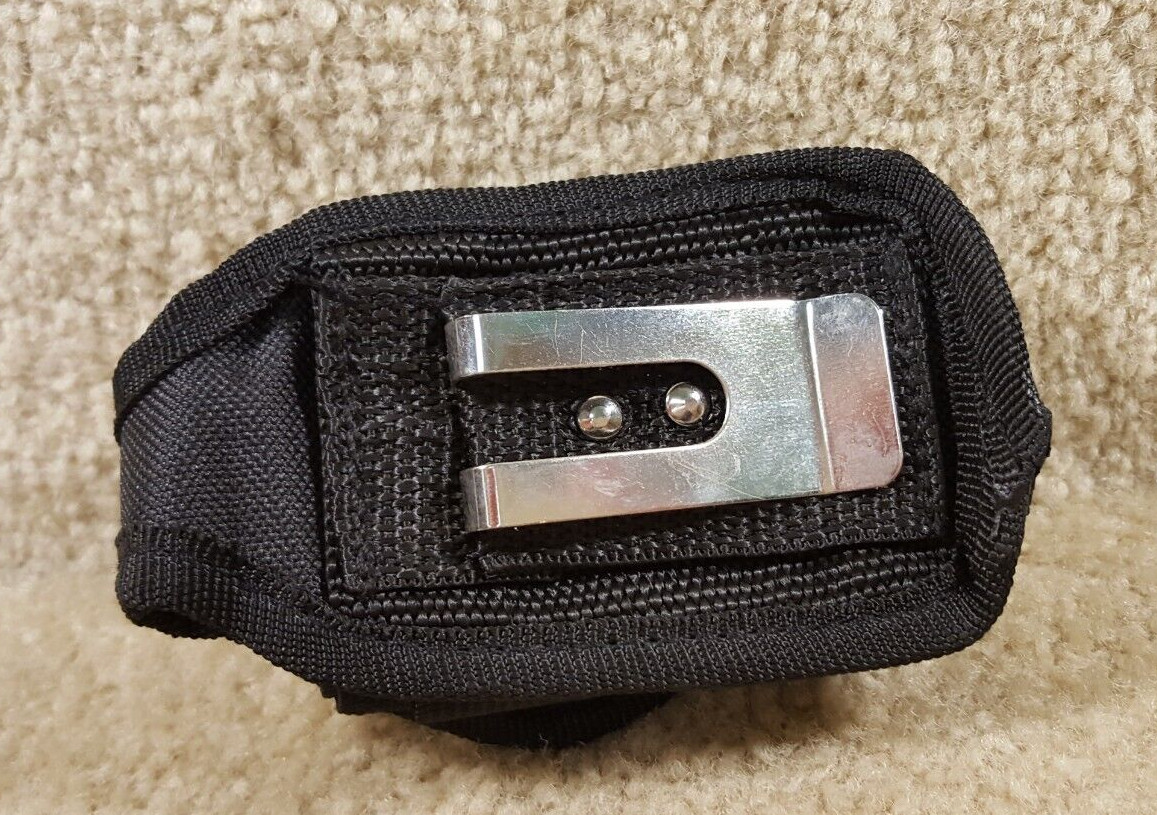 Black W/Silver Logo John Deere Tool Pouch Belt Clip Holster Hook & Loop Pocket