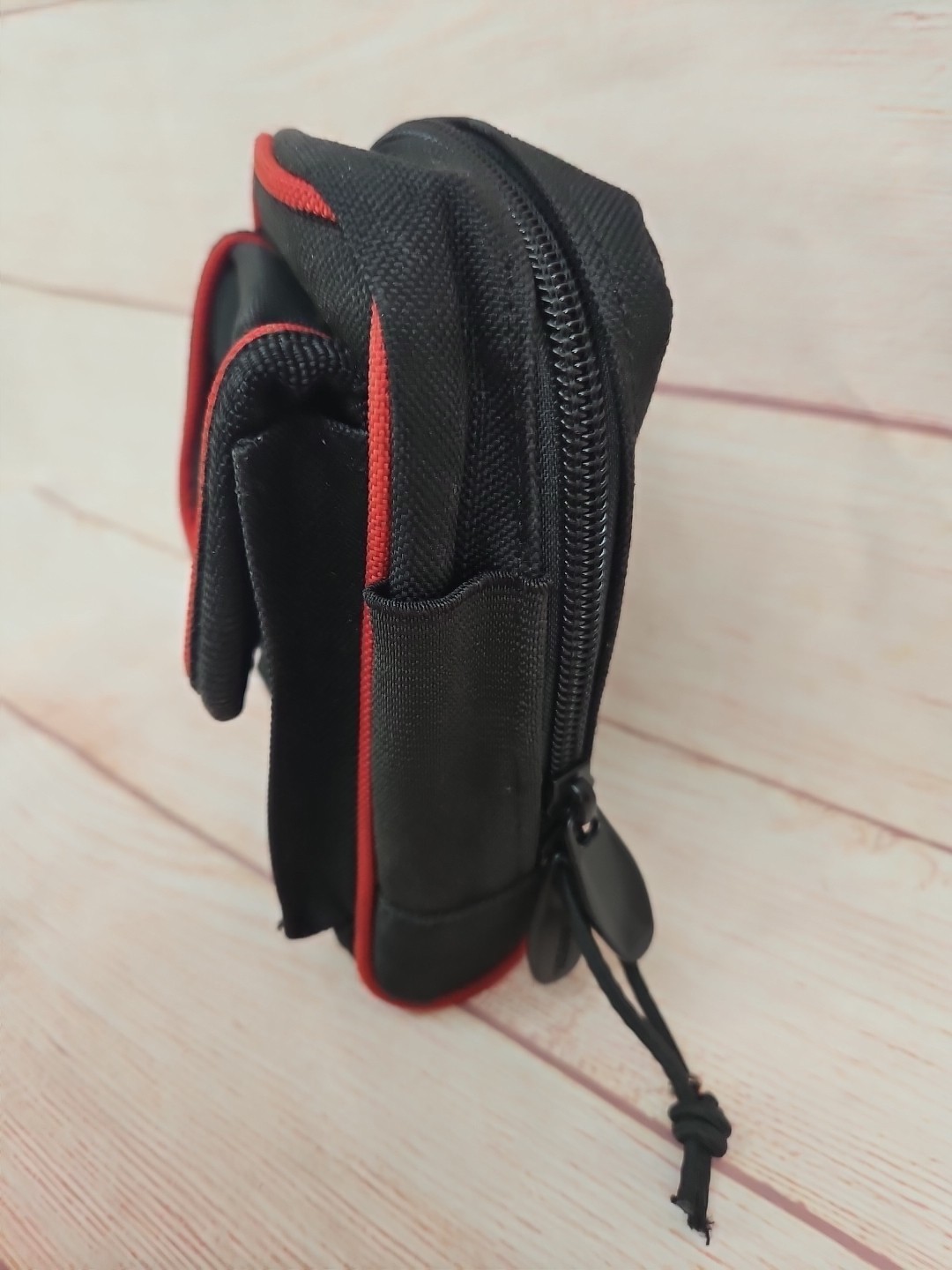 Husky 4.5 in. Clip-On Tool Belt Pouch | 3 Pockets | Durable 600D Polyester