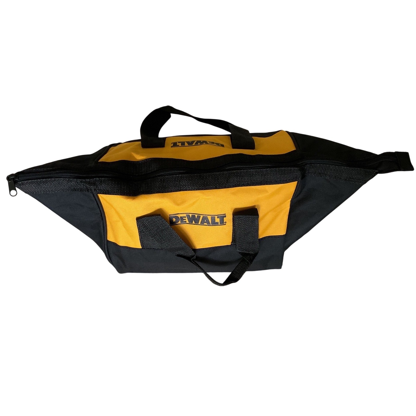 DeWalt NA705139 Heavy Duty Canvas Tool Bag Yellow Black Zippered 13 Inch Medium