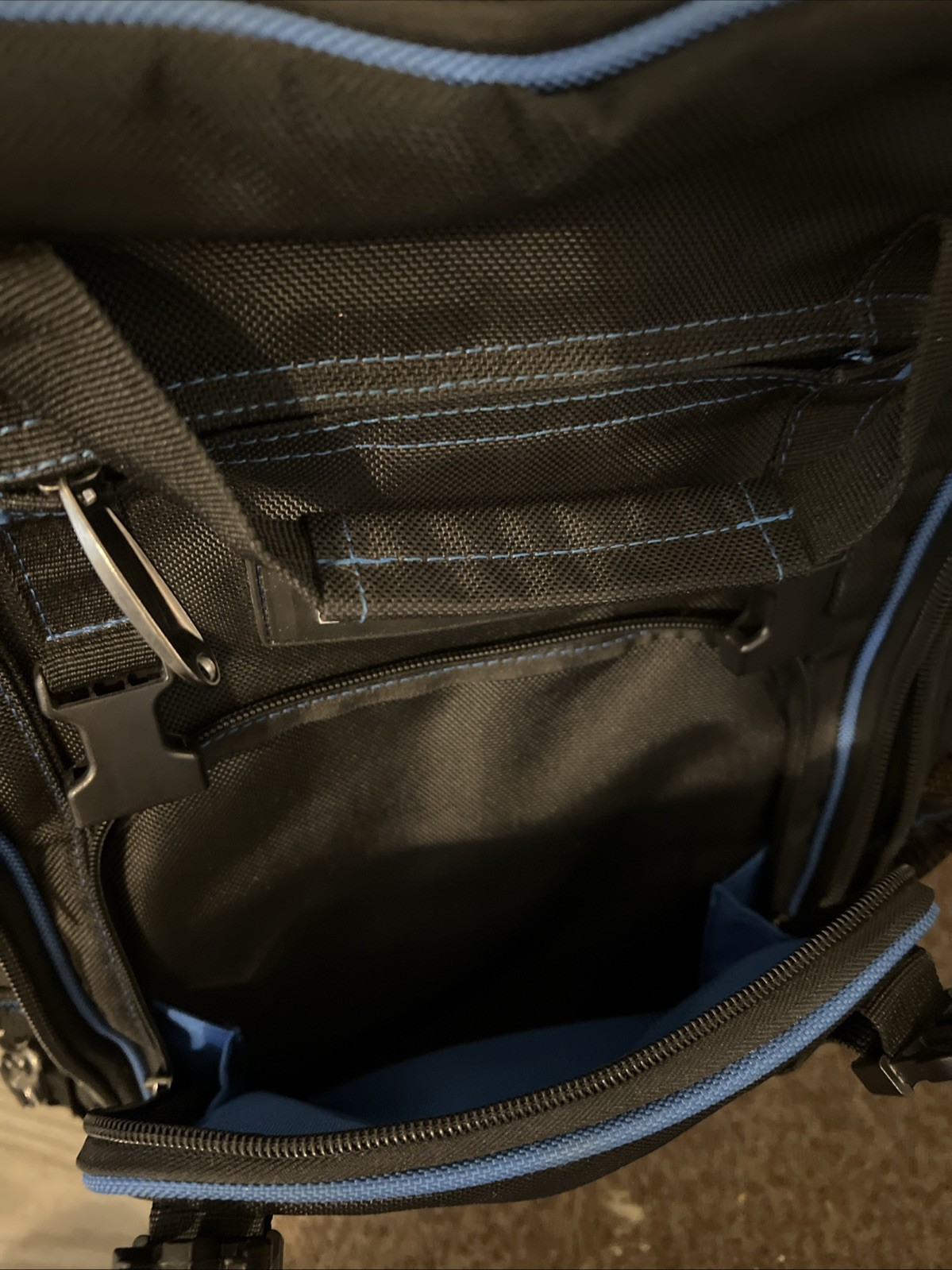 Kobalt Blue Black Polyester Back Pack Tool Bag Adjustable Shoulder Strap