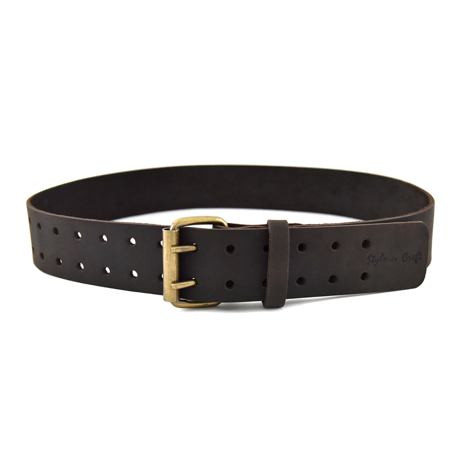 Style n Craft 74052 – 2″ Wide Work Belt in Heavy Top Grain Oiled Leather