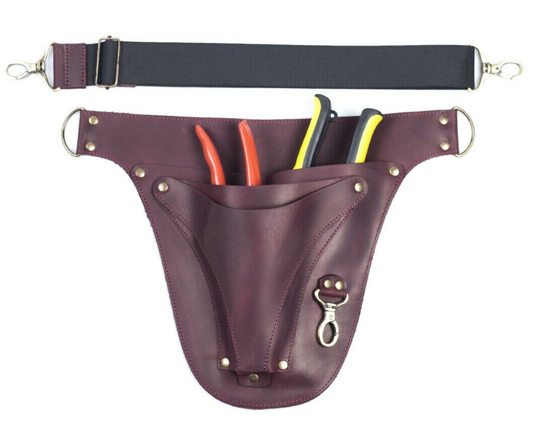 Leather Florist Tool Belt Bag Personalized Garden Pouch Utility Holder Planner M