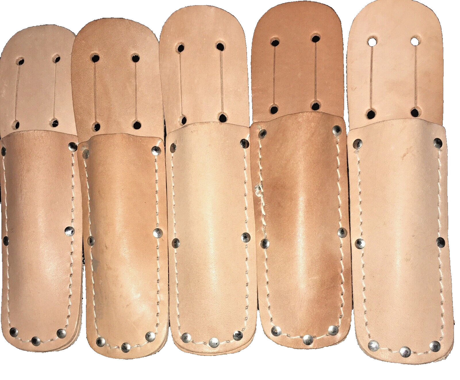 Wholesale Lot of 5 (FIVE) Leather Tool/Knife Holders/ Bags with Loops for Belt