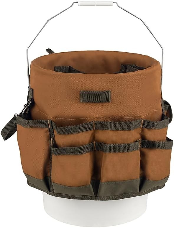 Bucket Tool Organizer Brown 10030 Poly PVC PP Ferric Fits Most 5 Gallon Buckets