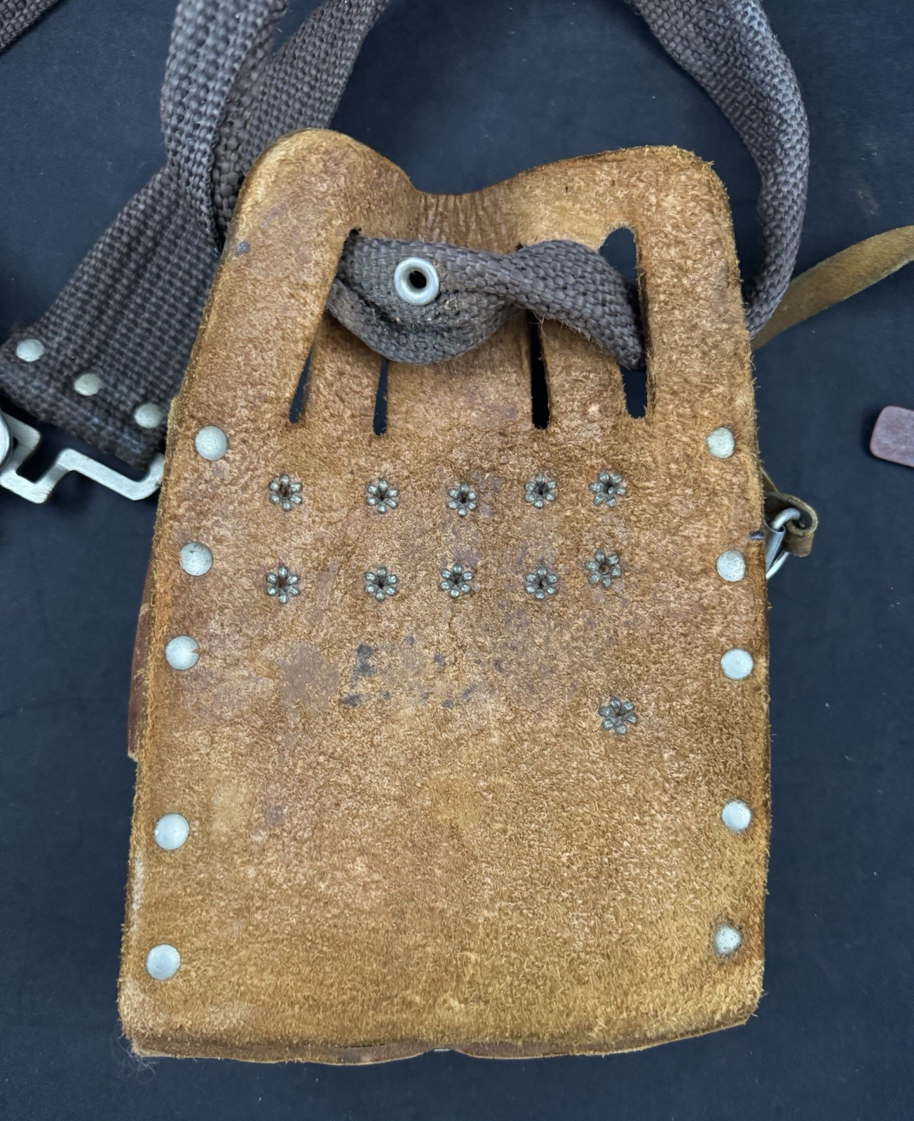 Vintage Klein Tools 5190 Electrician Carpenter Leather 10-Pocket Tool Belt Pouch