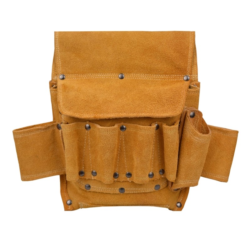 Leather Electrical Toolkit Bag Belt Bag Electric Hardware Kit Storage Bag