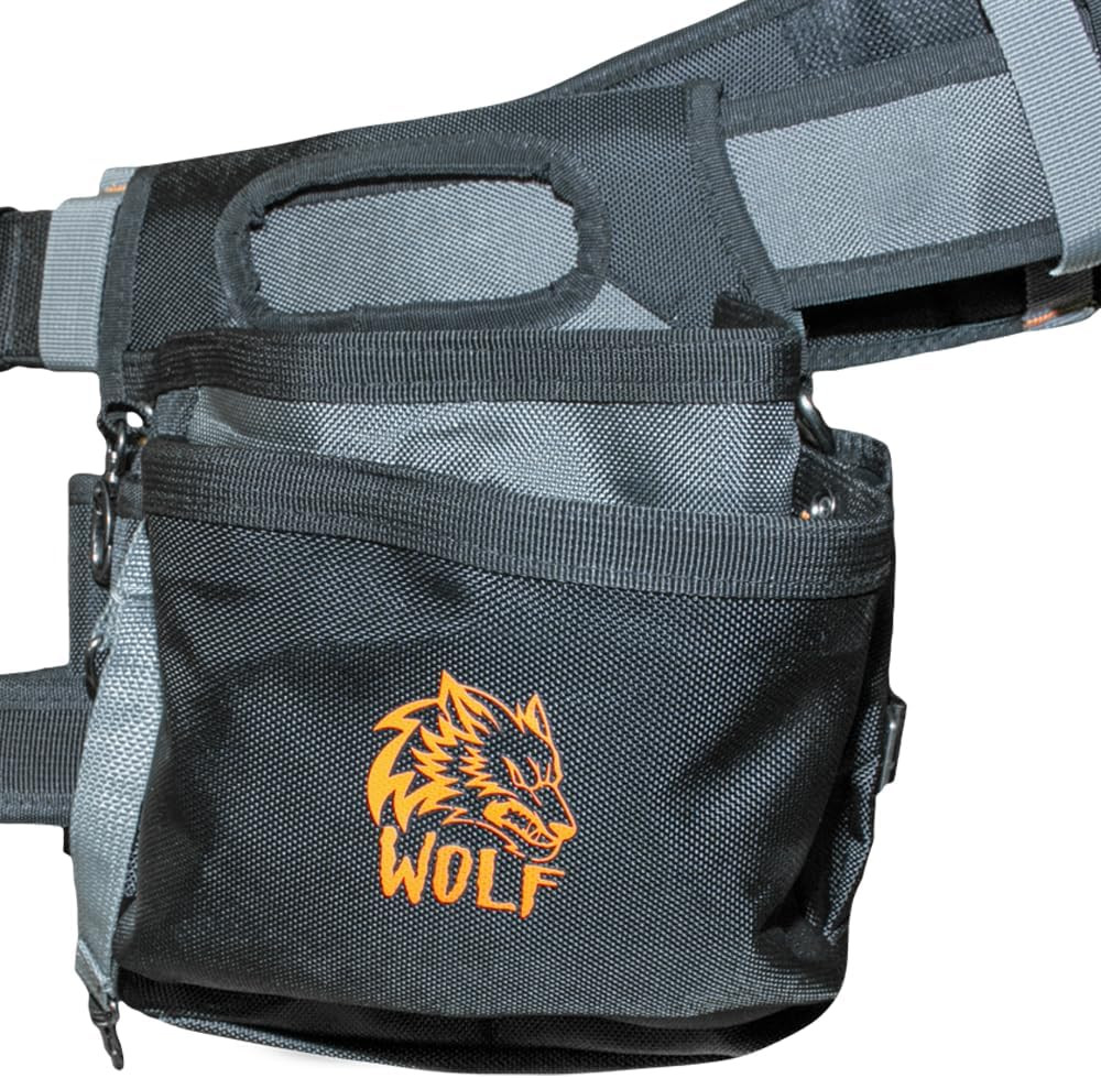 WOLF WTB300 Heavy-Duty Padded Tool Work Belt w/Pouch Bags | Universal Body Waist
