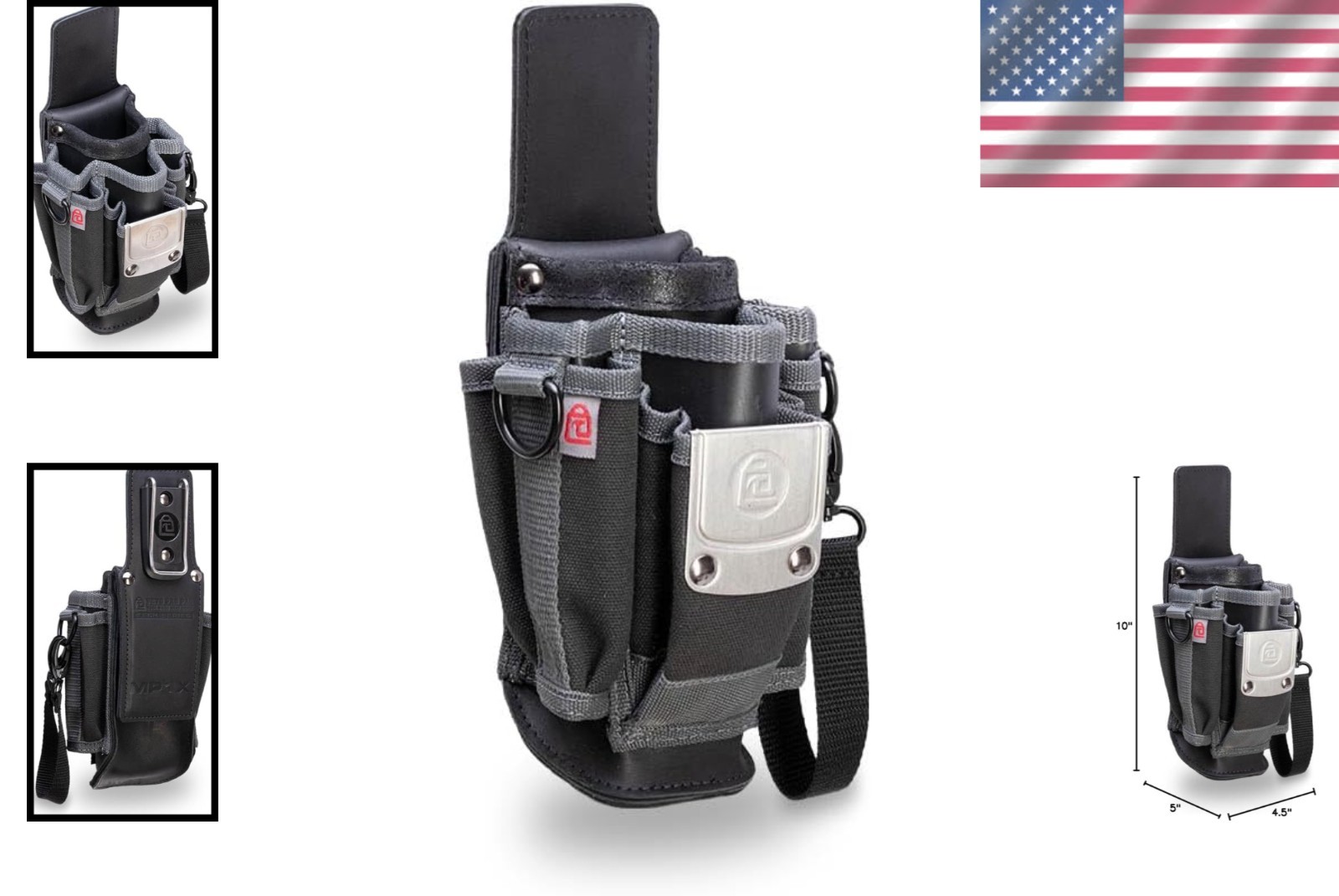Pro Pac MP1X Leather Tool Pouch: Compact Organizer for Electricians & DIYers