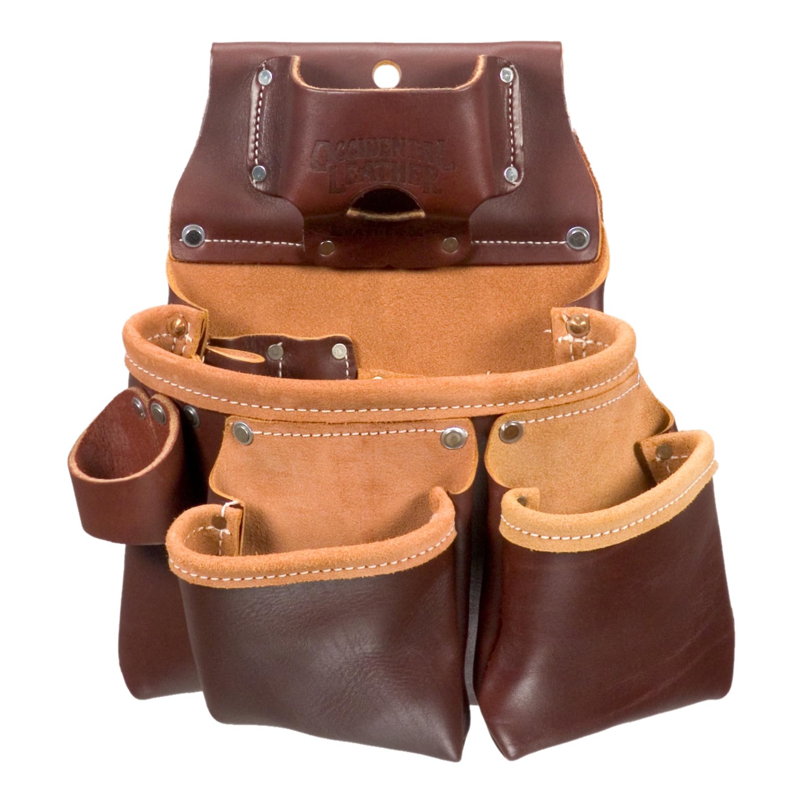 Occidental Leather 3 Pouch Pro Tool Bag with Tape Holder – Left Handed, Cafe …