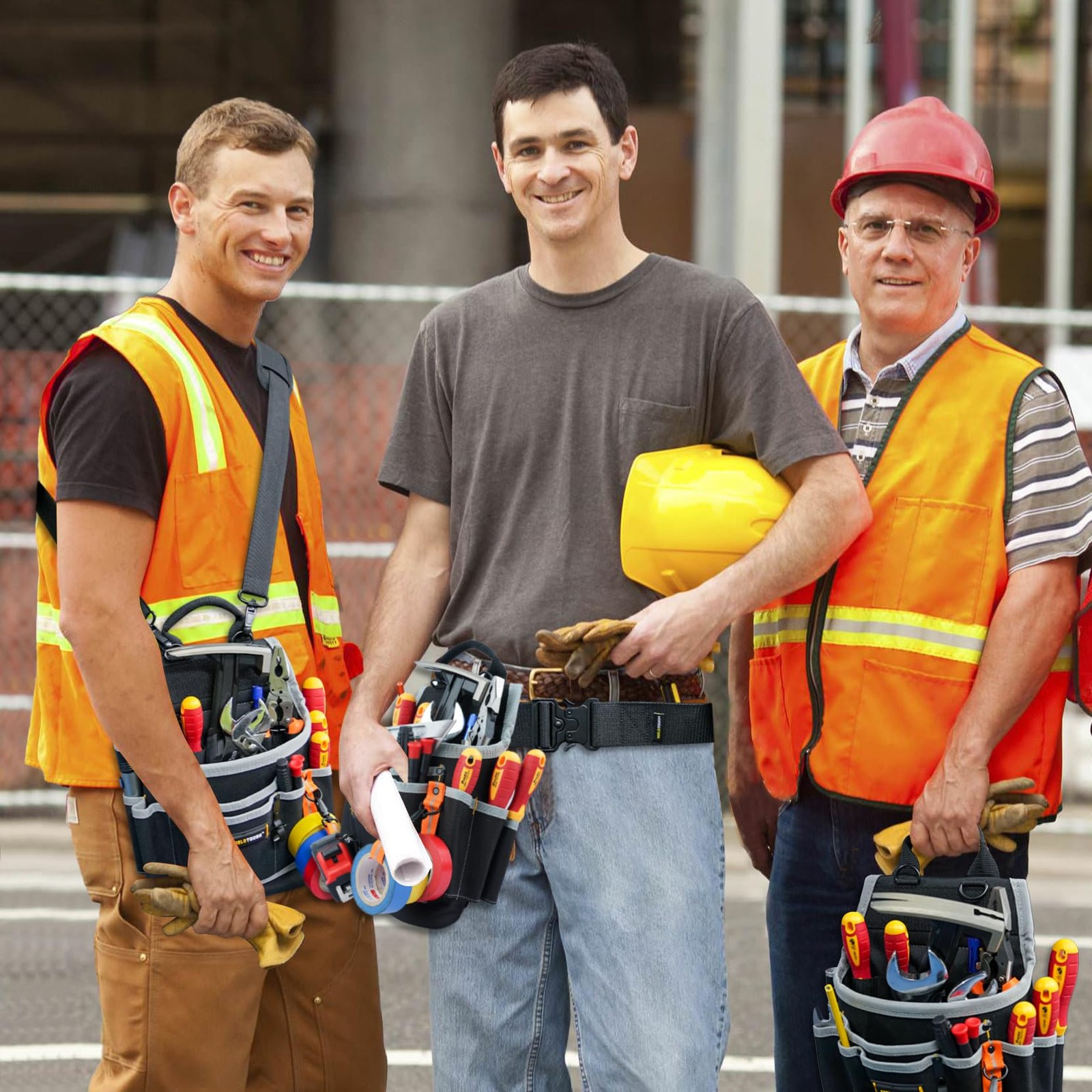 Professional Tool Pouch Shoulder Tool Carrier with Multiple Pockets, Tool Org…