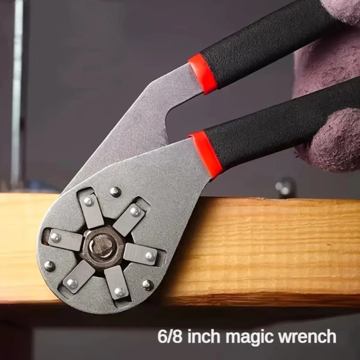 6/8-Inch Magic Wrench Adjustable Multifunctional Hand Tool for Household Mainten
