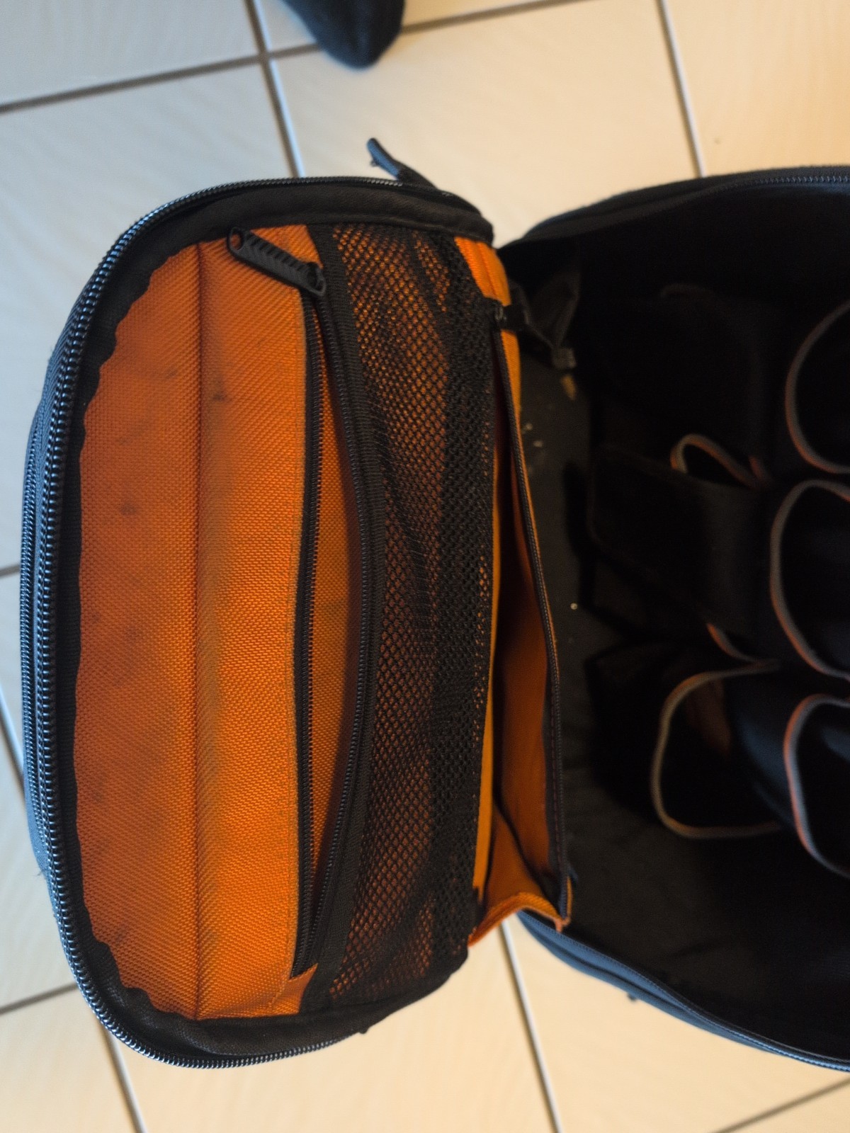 KLEIN Tools Tradesman Pro Tool Bag Backpack Multi-Pocket Black & Orange # 55647