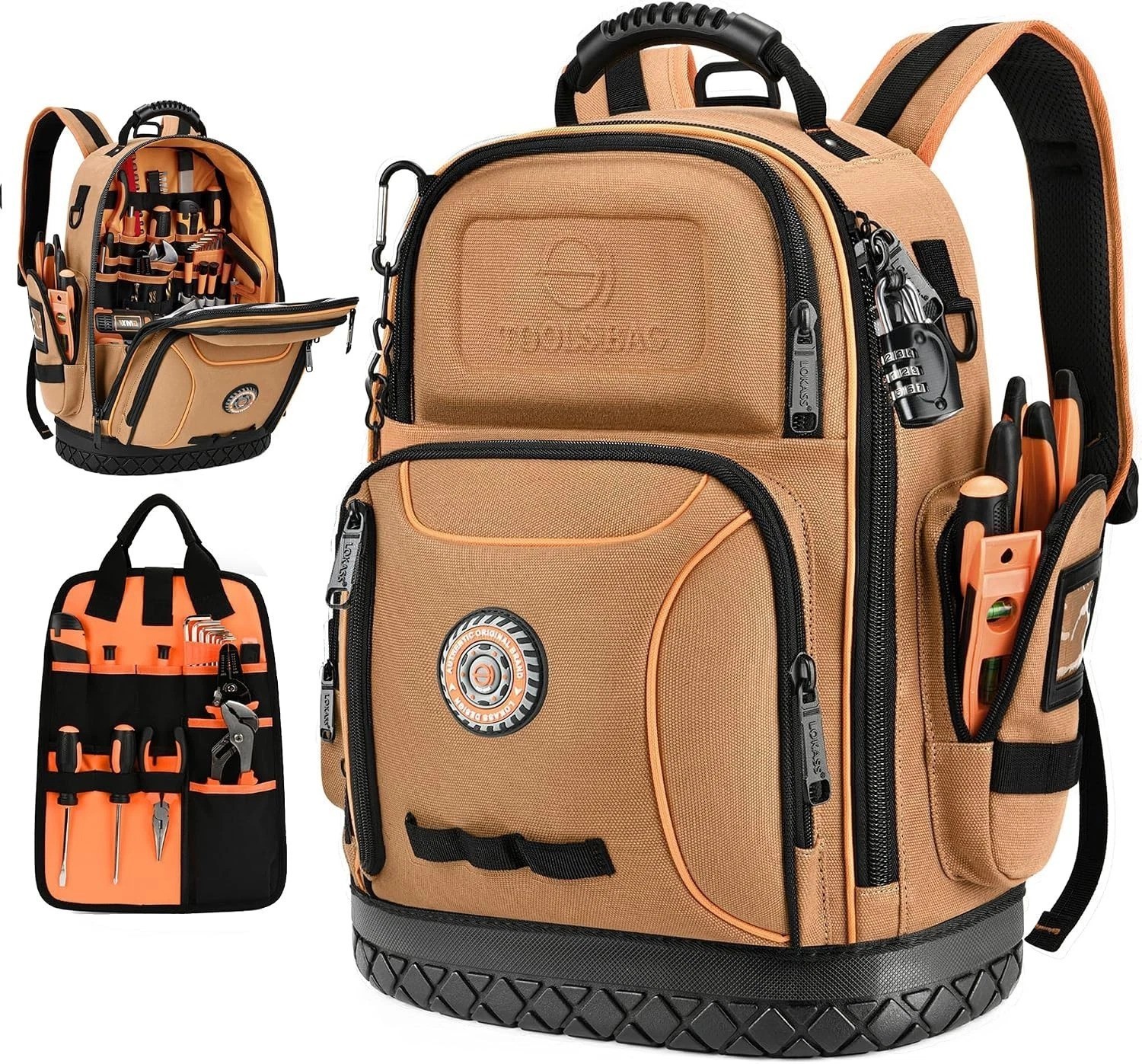 Ultimate 75 Pocket HVAC Tool Carrier with Molded Base & Adjustable Straps