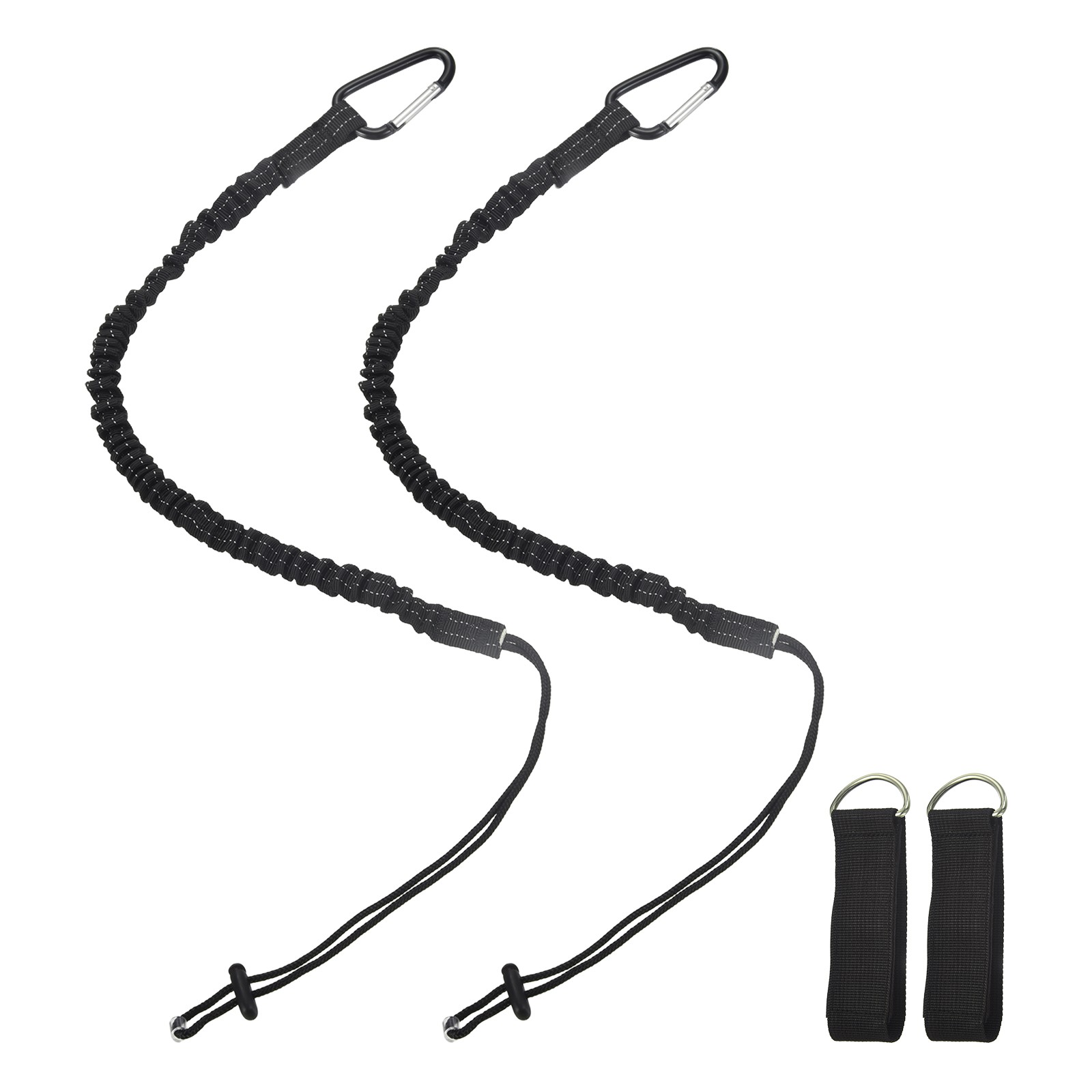 Tool Lanyard with Hook Fastening Tape Loop End (10kg/22lb), (Green,2 Pcs)
