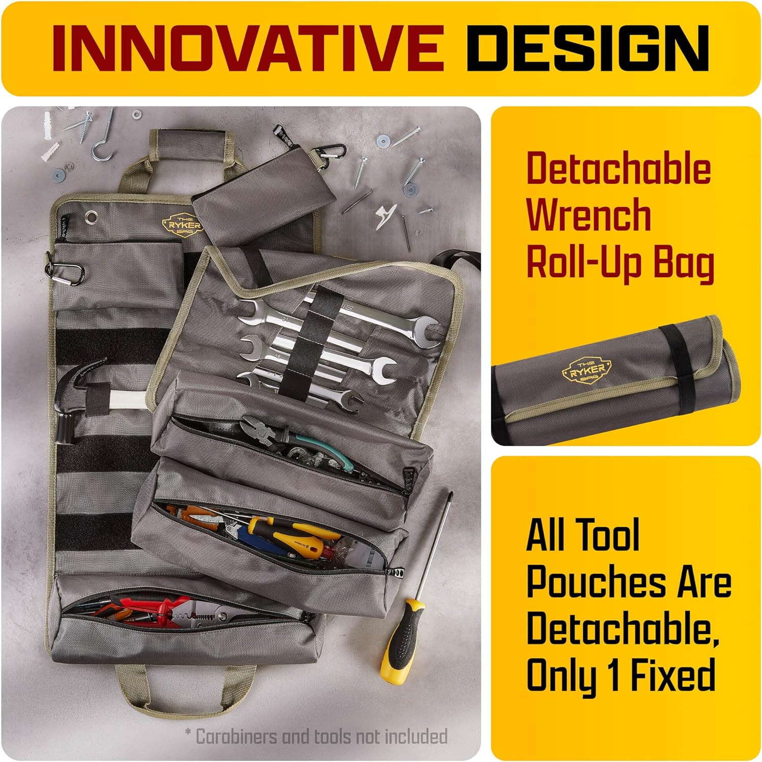 The Ryker Official PRO Tool BAG Organizer Heavy Duty Foldable Storage Bag with D