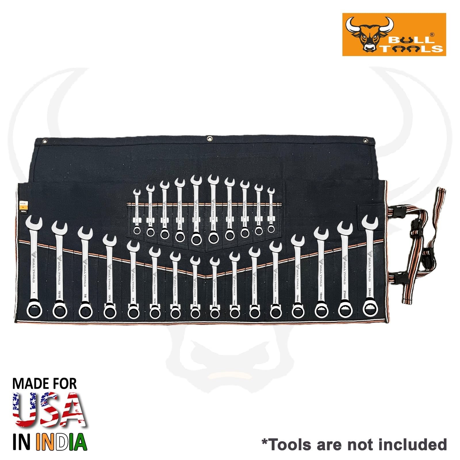 Wrench Set Tool Organizer W 26 26 Pocket with Carry Bag, Midnight Blue