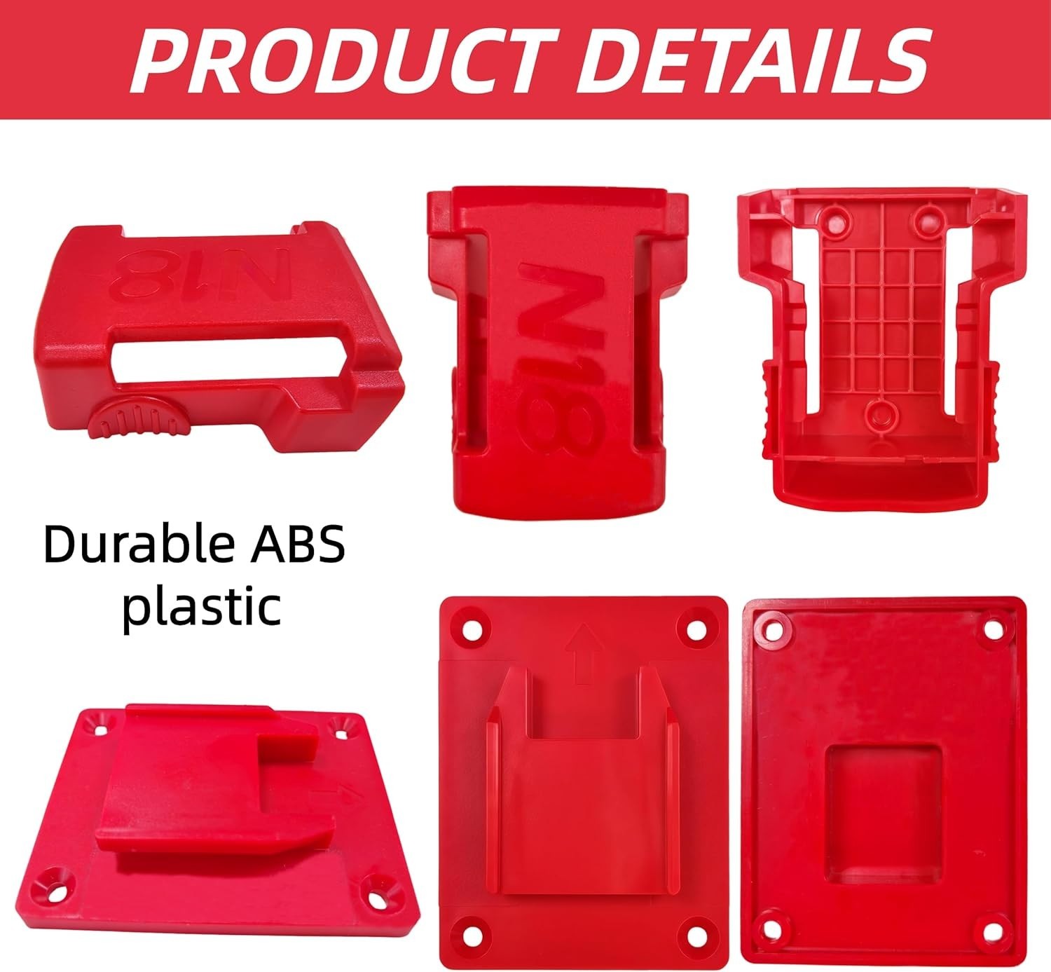 10 PCS Tool Holders + 10 PCS Battery Packs – Easy Mount