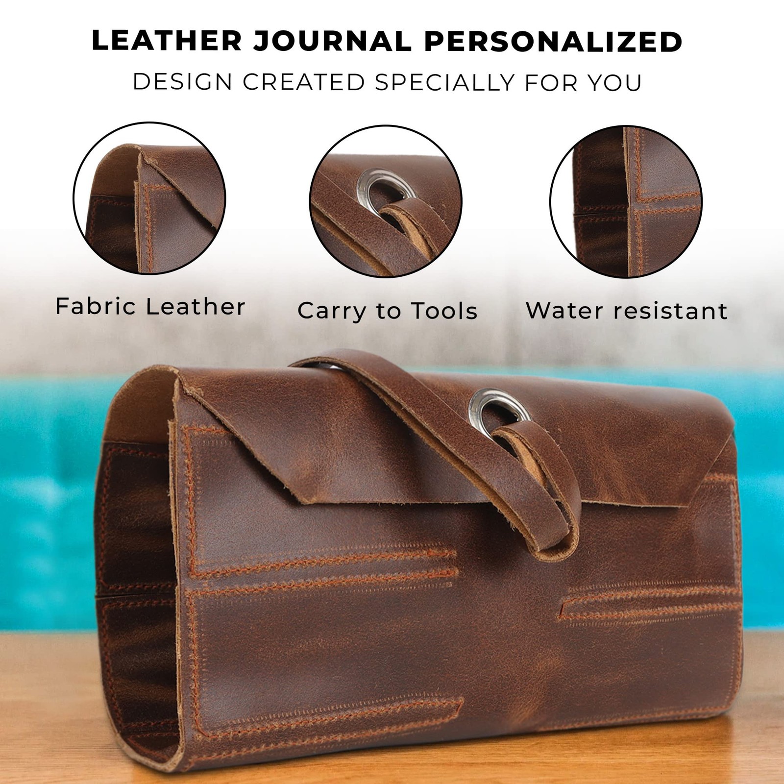 Vintage Leather Tool roll up Pouch, Portable Wrench roll for Barbers,Woodwork…