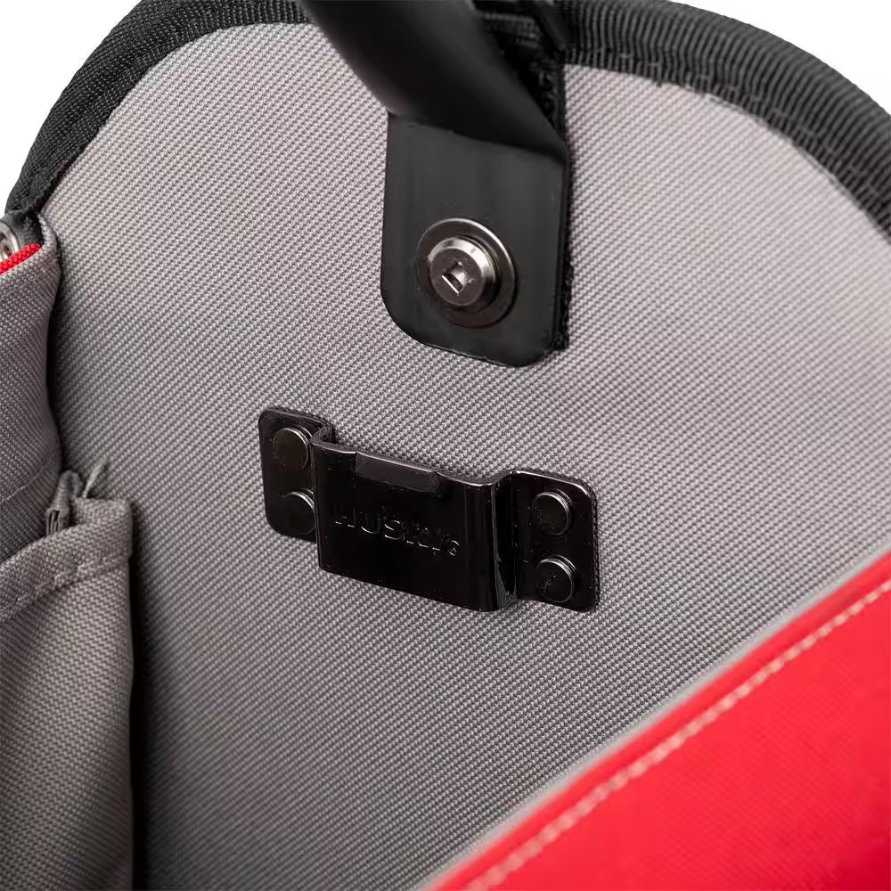 Husky Tool Bag 17 in 18 Pocket Open Top Padded Handle Weatherproof Polypropylene