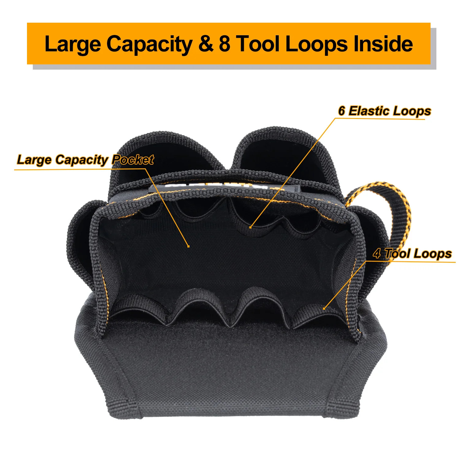Electrician Belt Tool Pouch Waist Pack Toolkit – 15 Pockets Hardware Storage Bag