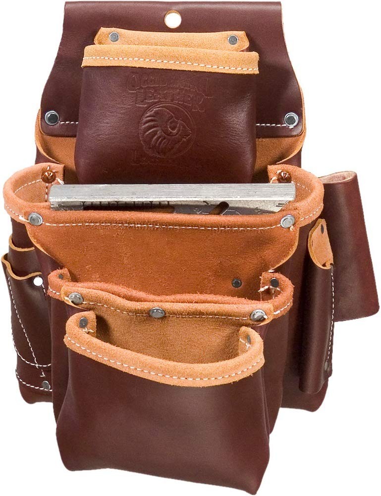 Brown Right Hand Utility Holster Pouch for Carpentry Tools Heavy Duty Fabric