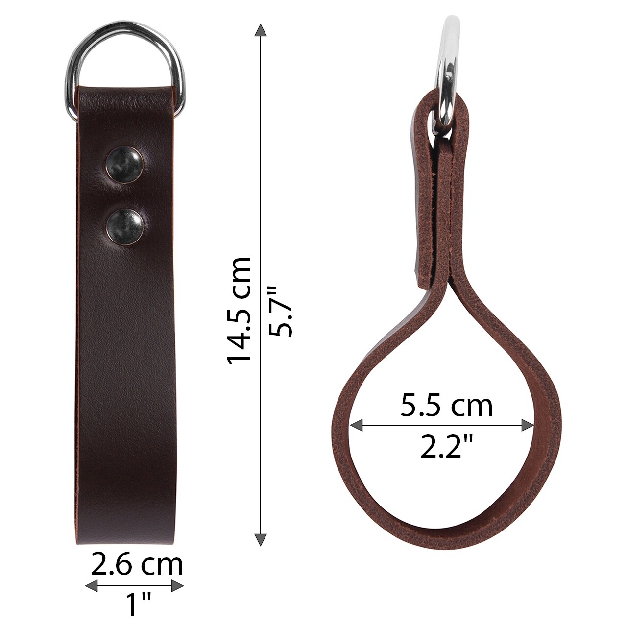 Leather Tool Belt Accessories (Heavy Duty Suspender Loop Attachment 4-Pack)