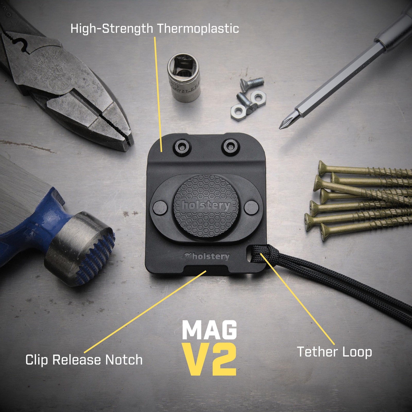 Holstery MagMaster | Magnetic Tool Holder – Strong Clip-On Belt Magnet Holste…