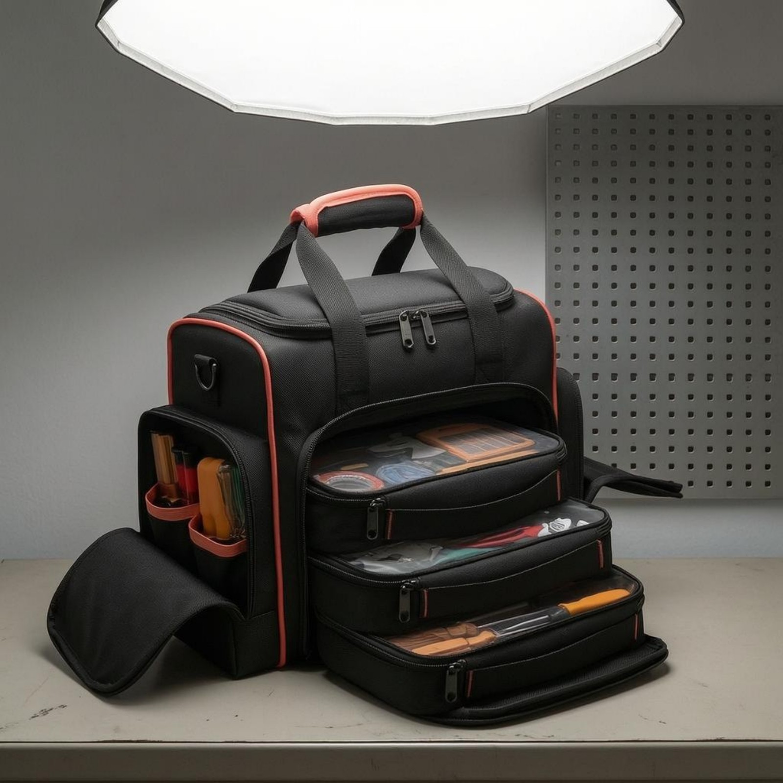 Electrician Tool Bag Multiple Pockets for Work Location, Electricians