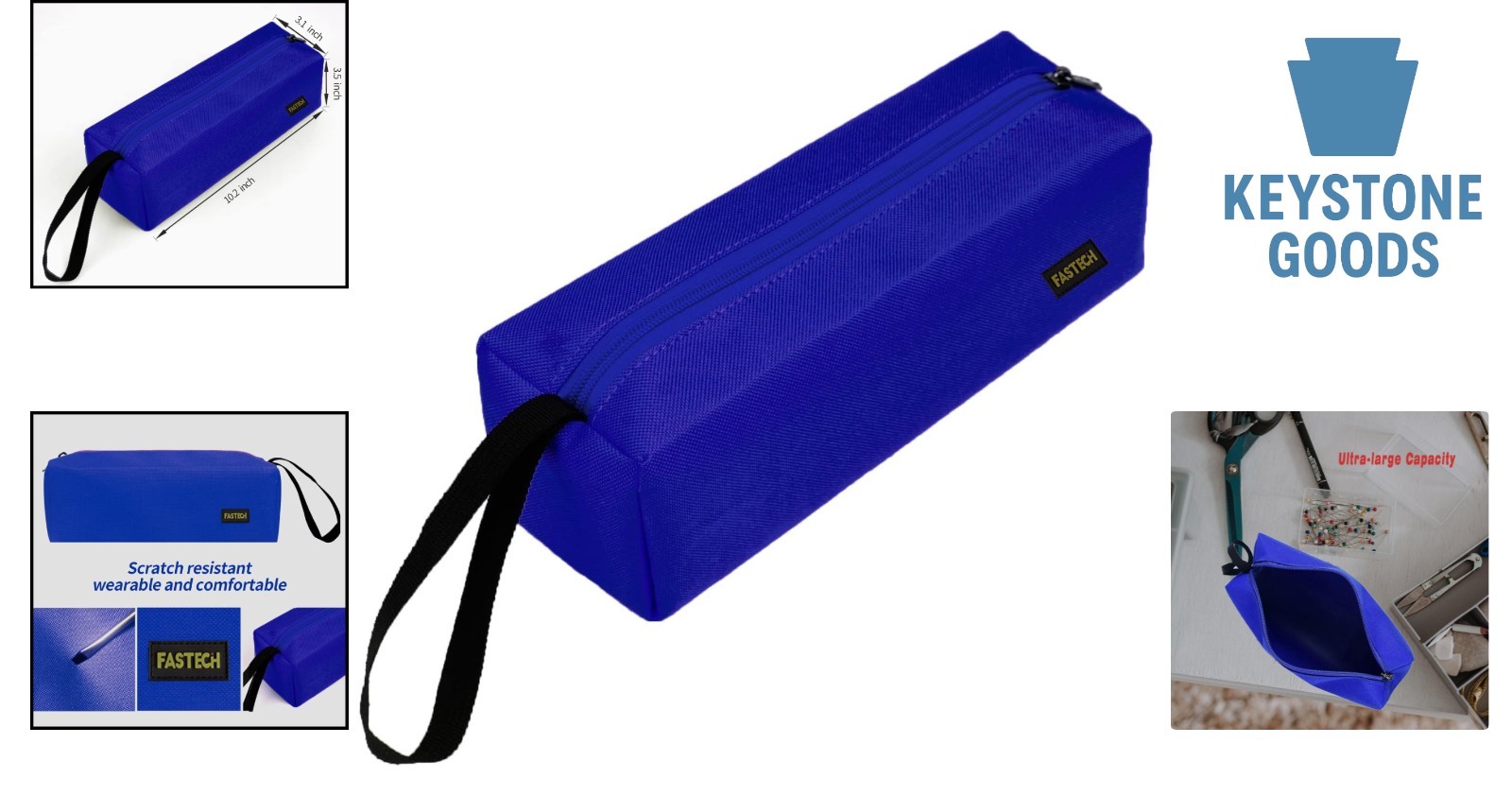 Blue Multi-Purpose Zipper Tool Pouch Organizer