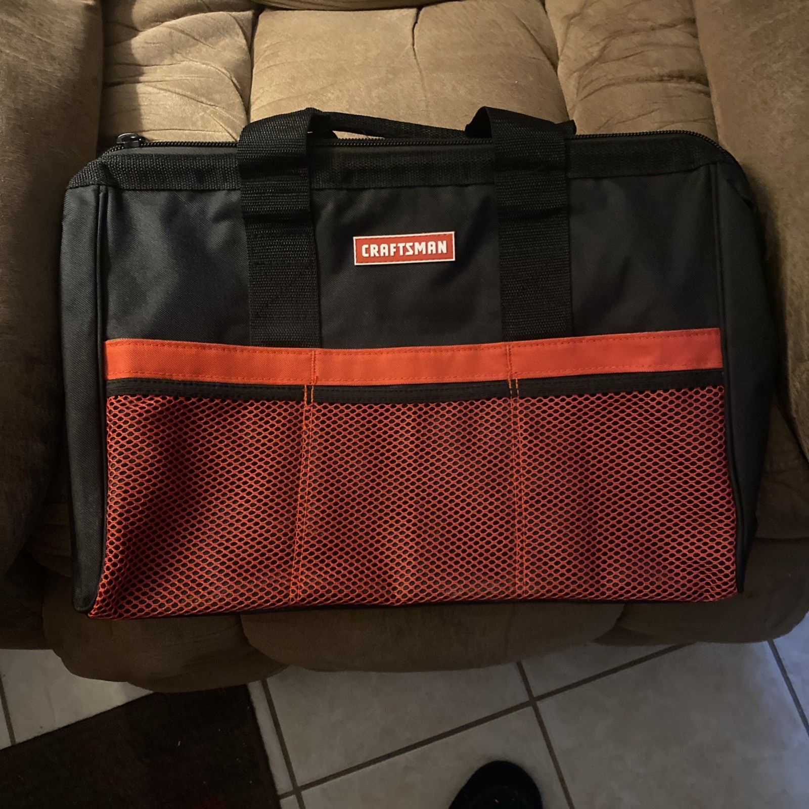 Craftsman 18″ Soft Tool Bag Large Wide Mouth 37537 Storage Carry 600D Denier
