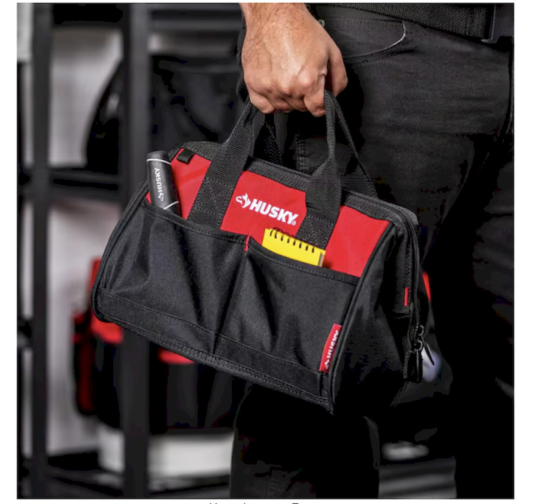 Husky 12 in 4 Pocket Zippered Tool Bag
