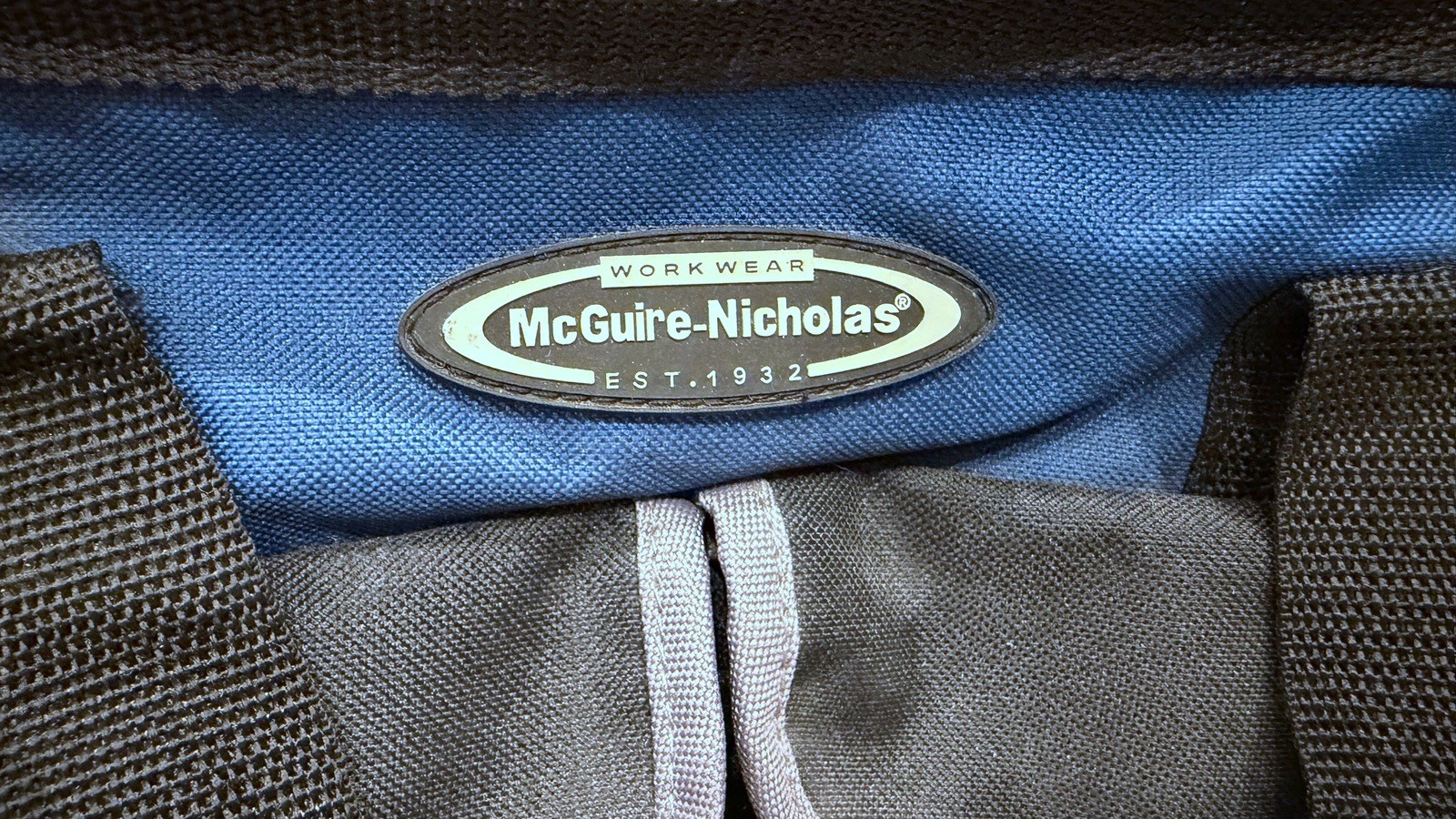 McGuire-Nicholas Workwear Blue and Black Tool Bag with Shoulder Strap