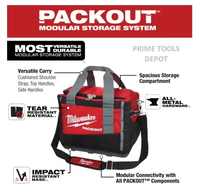 Milwaukee 48-22-8321 15-Inch Heavy Duty PACKOUT Polyester Carrying Tool Bag