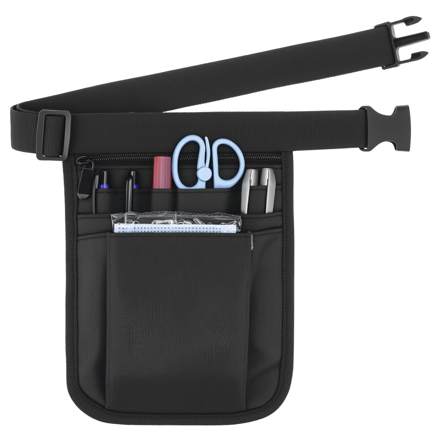 Nurse Medical Organizer Belt Waist Bag Pouch 10×7 Black 420D Oxford Waterproof T