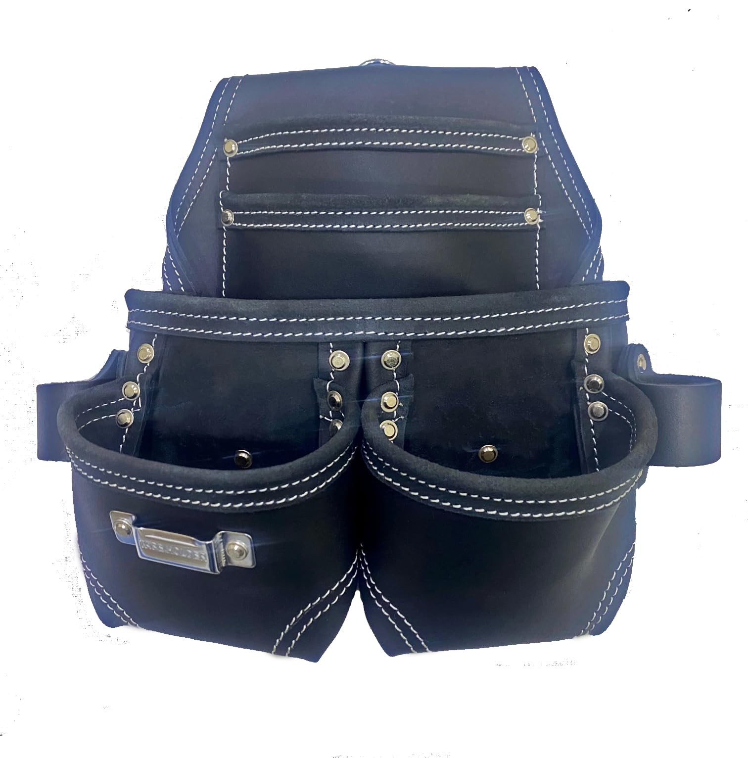20-123 5 Pocket Heavy Duty Leather Tool Bag, Black