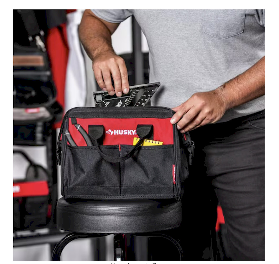 Husky 12 in 4 Pocket Zippered Tool Bag