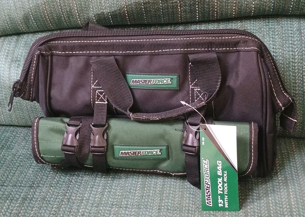 Master Force 13″ Project Bag Heavy Duty Tool Bag -Green/Black (NWT) *Read