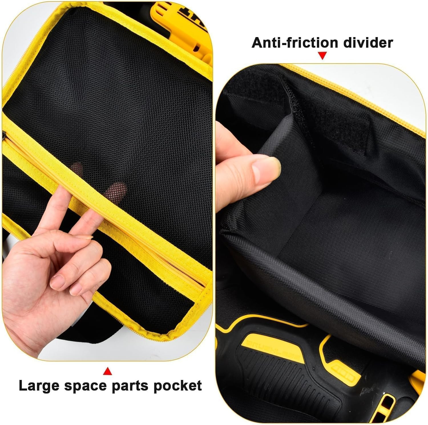 Impact Driver Bag Case Compatible with DEWALT 20V MAX XR DCF845B DCF900B DCF961B