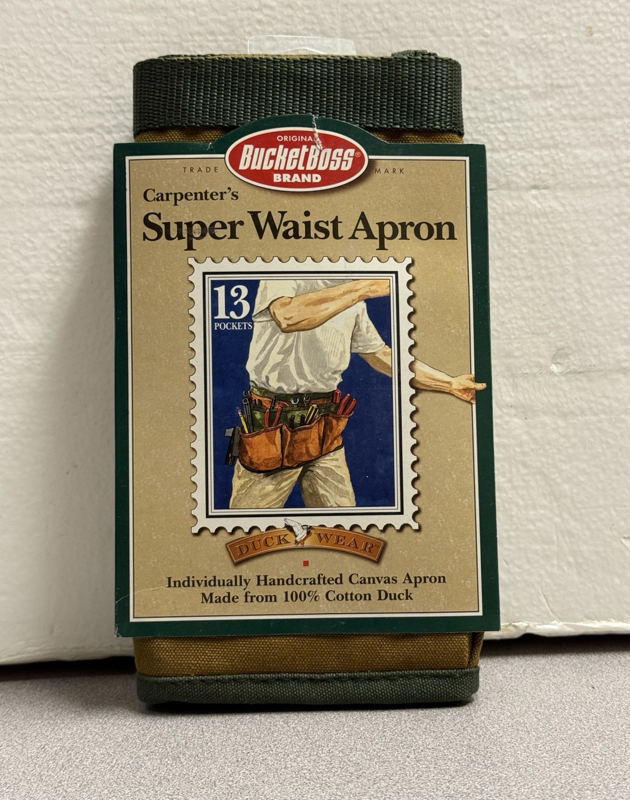 Vintage BUCKET BOSS Carpenter Super Waist Apron Duckwear Canvas 13 Pocket