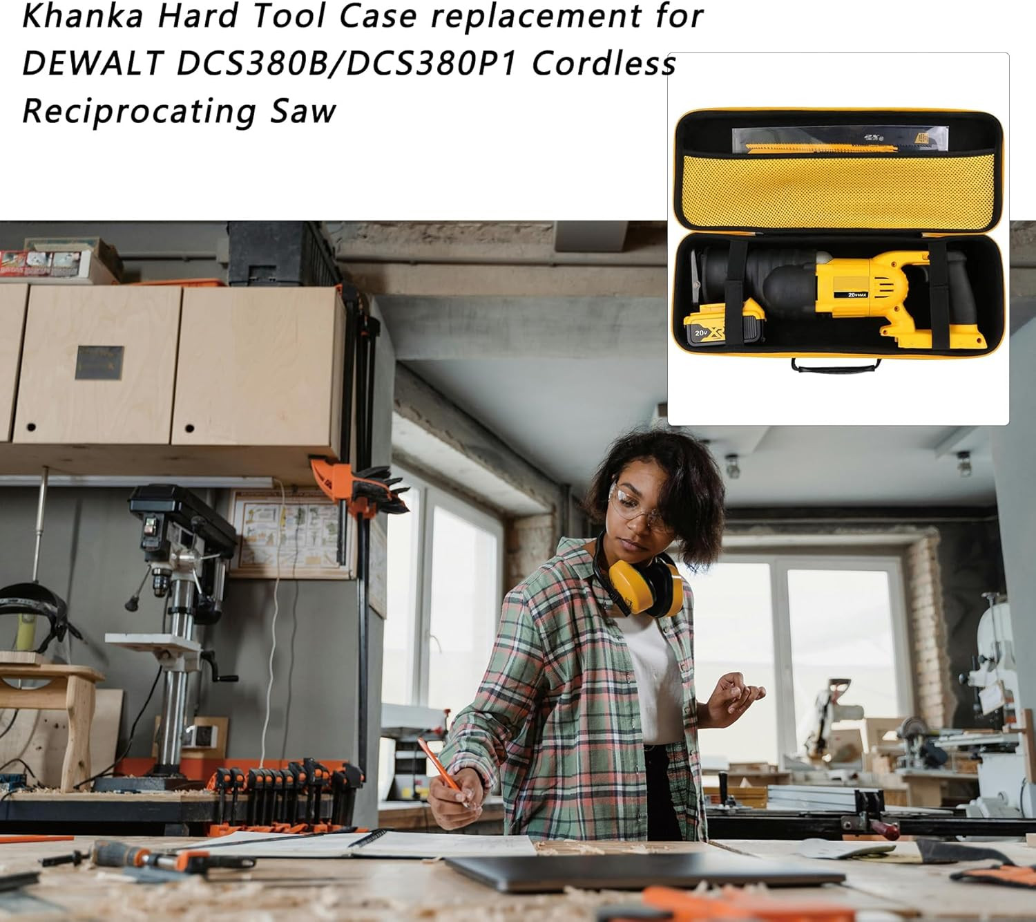 Hard Carrying Case for DeWalt Cordless Reciprocating Saw Storage Bag