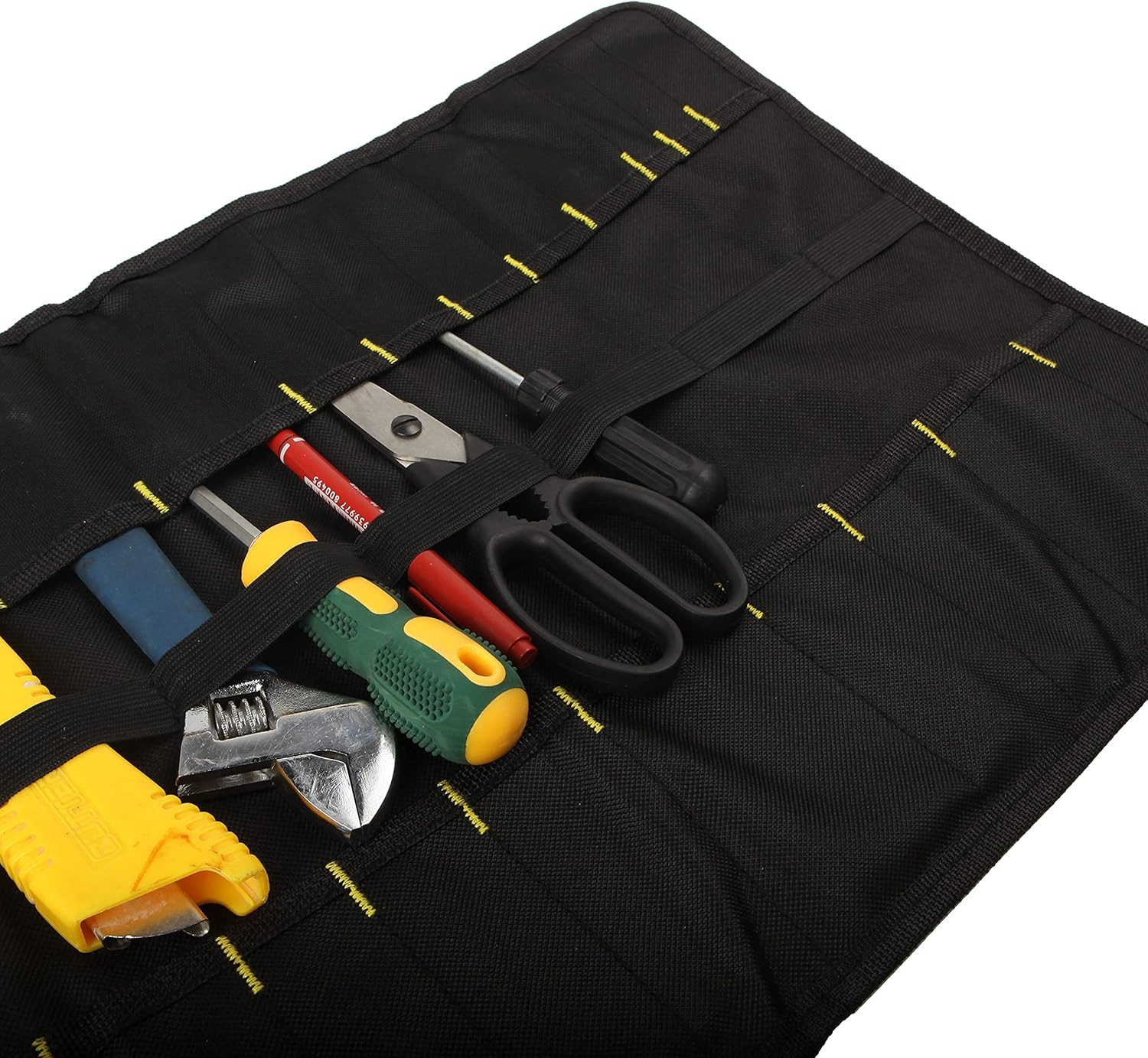 22 Pocket Tool Bag Canvas Wrench Roll up Pouch/Screwdriver Pliers Roller Comp…
