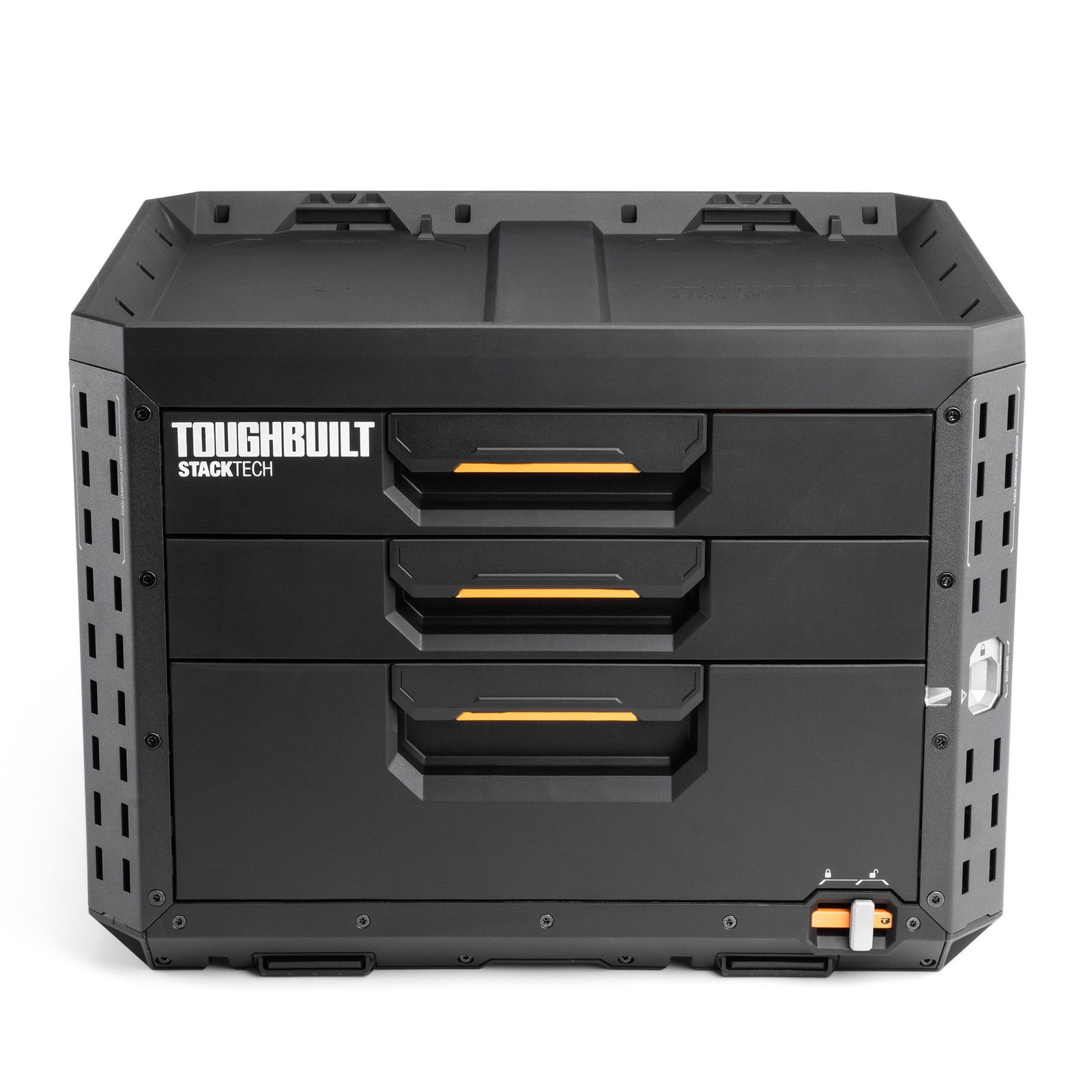 ToughBuilt StackTech Locking Box,Plastic Storage Tool & Gear Organizer(Open Box)