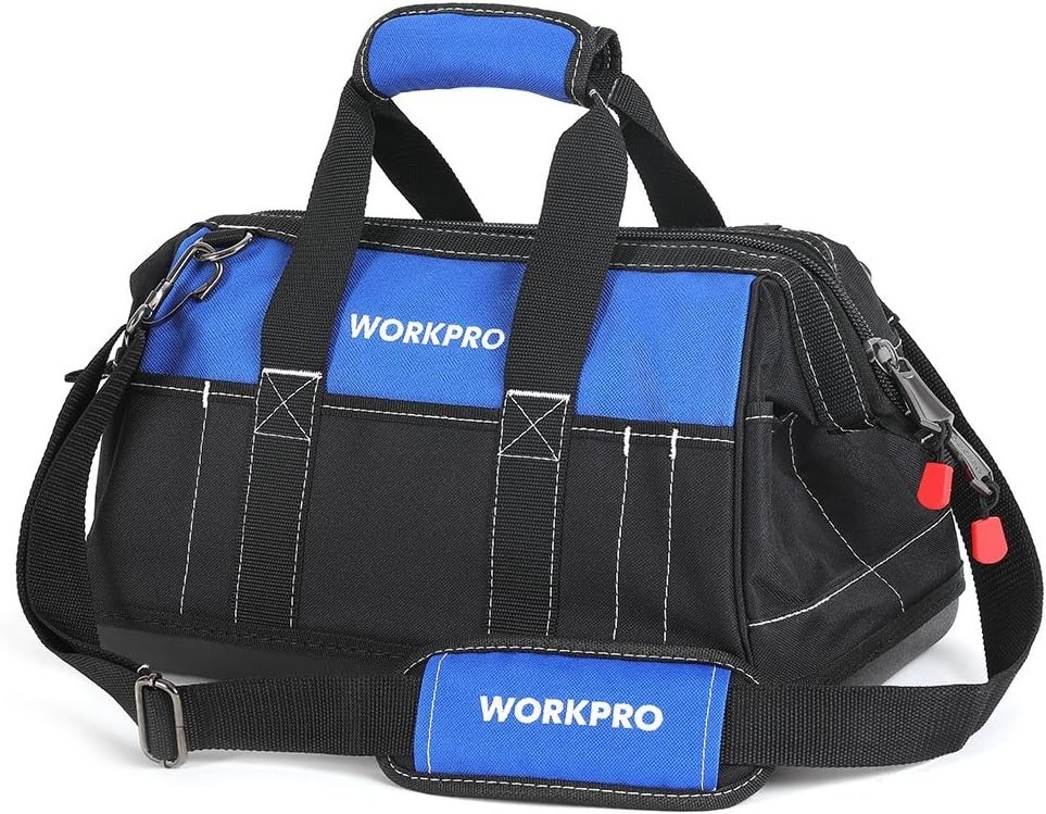 16-Inch Wide Mouth Tool Bag – Waterproof & Multi-Pocket Organizer for Every Task