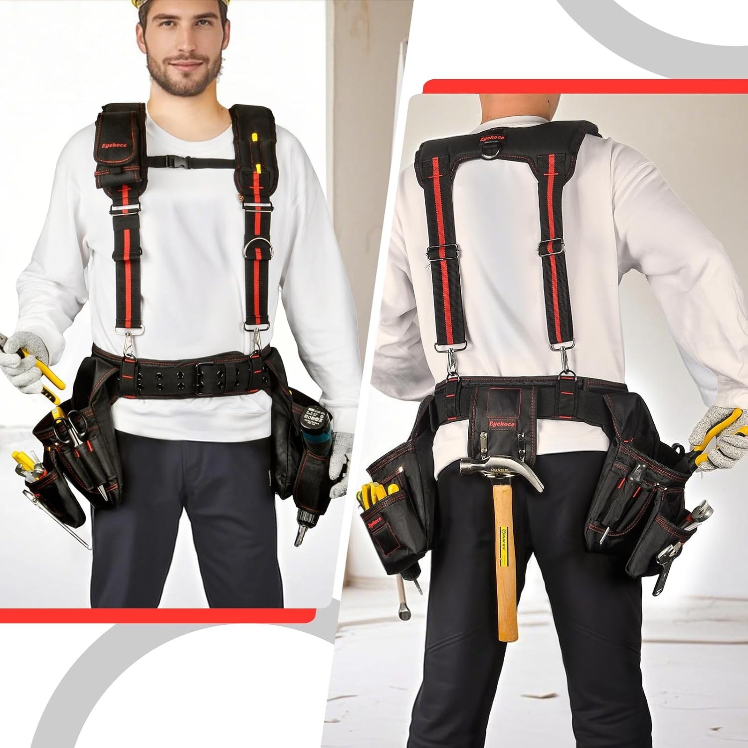 Adjustable Tool Rig with 18 Pockets – Ideal for Carpenters & Electricians