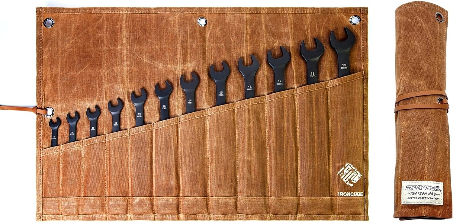 Tool Pouch, Roll-Up Storage Bag for Hand Tools & Wrenches.