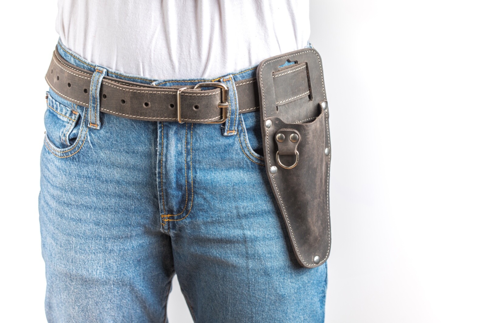 Leather Pruner Sheath, Tool Pouch for Pruning Shears, Full Grain Leather. LERO