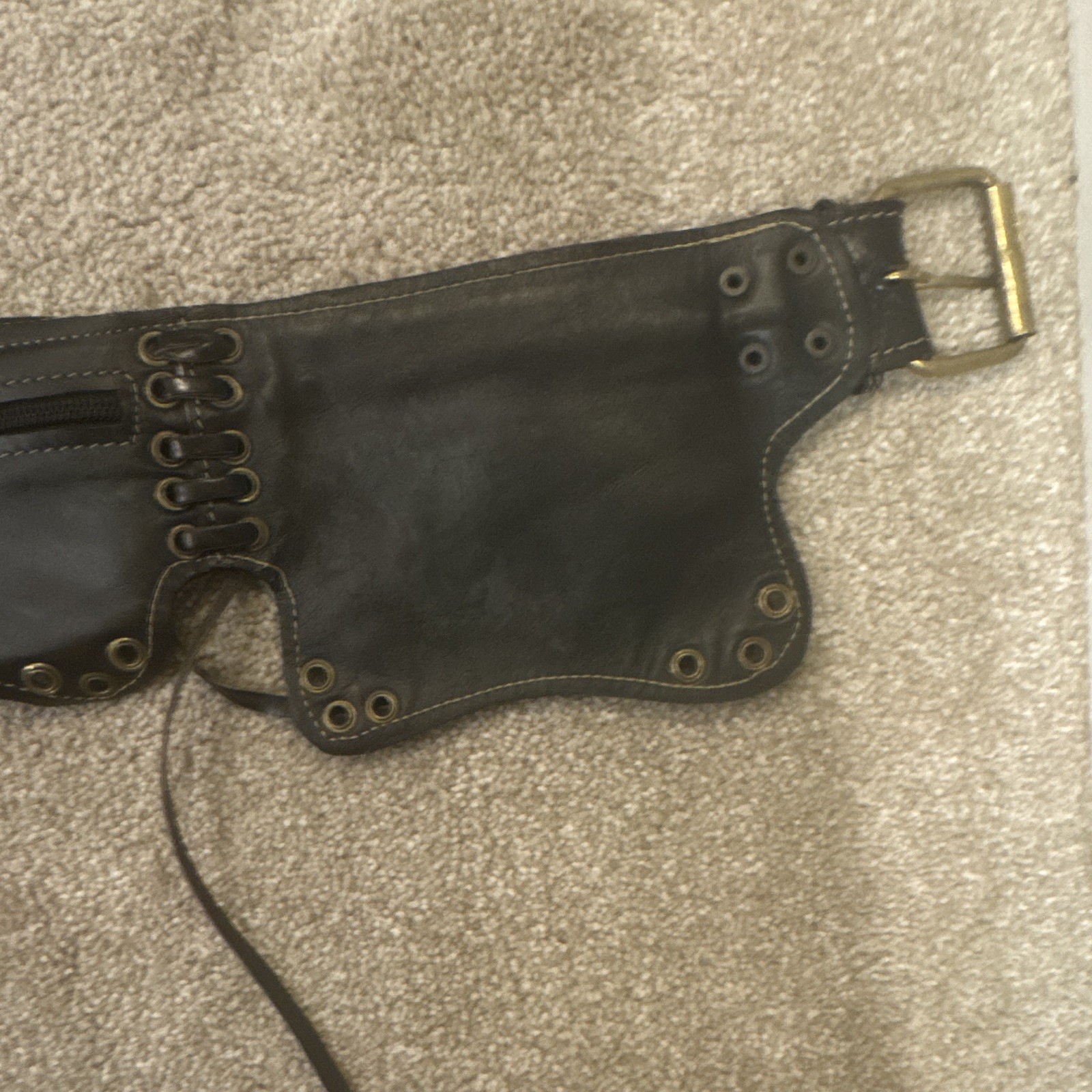 Custom Handmade Black Leather Utility Belt Multi Pouch Waist Festival Steampunk
